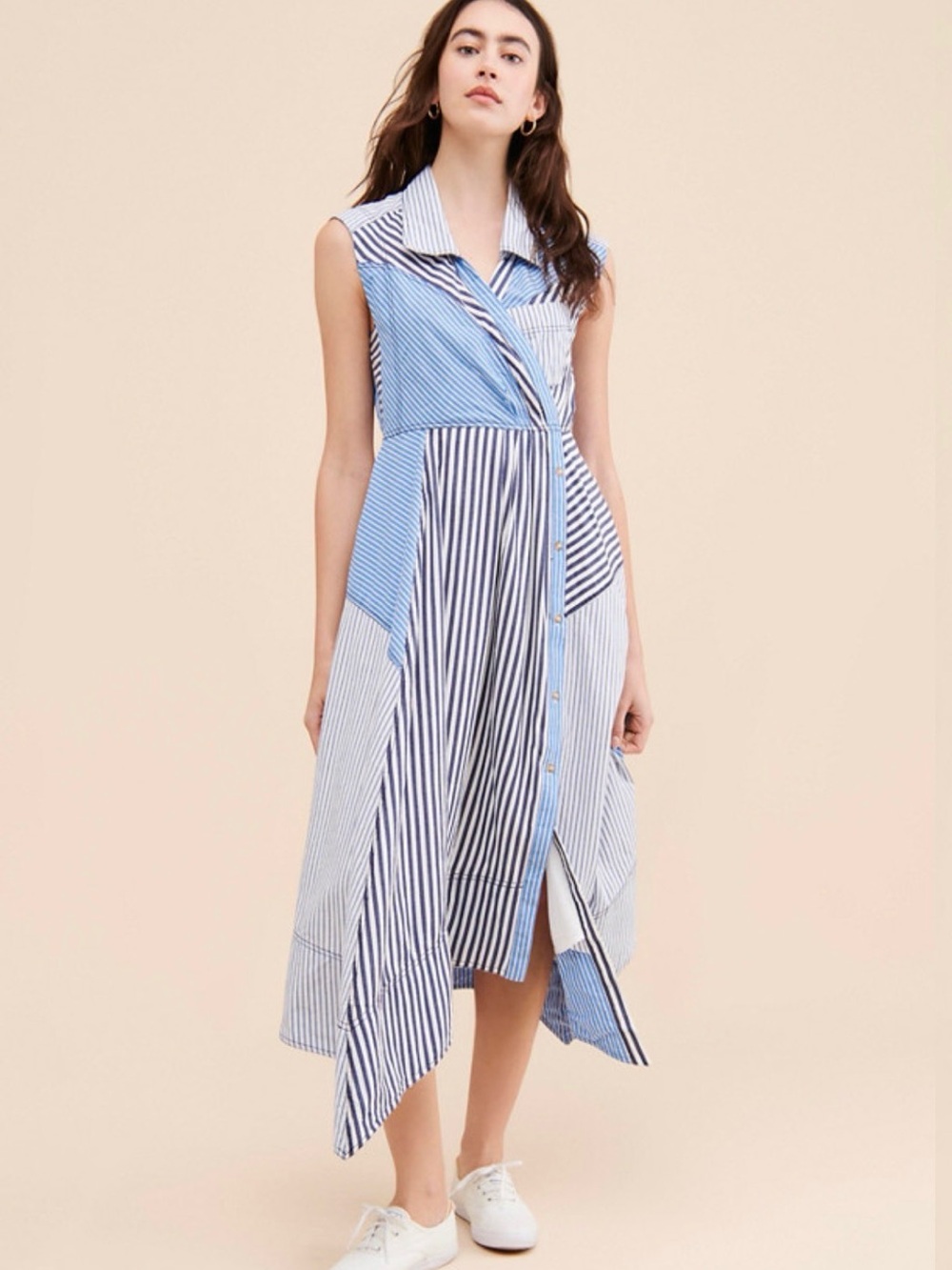 Pilcro Reworked Muscle Mid Dress